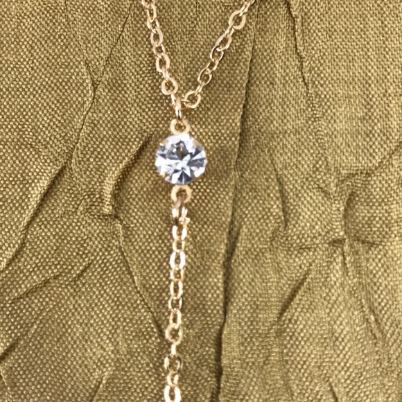 Romantic CZ Drop Lariat Y Necklace - Picture 4 of 7